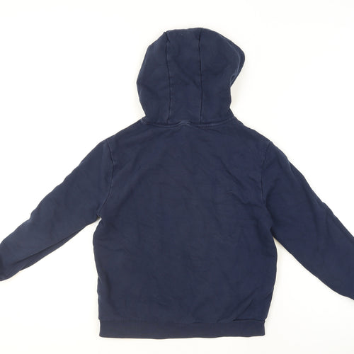Emporio Armani Boys Navy Pullover Hoodie 12 Years EA7 Logo Cotton Blend