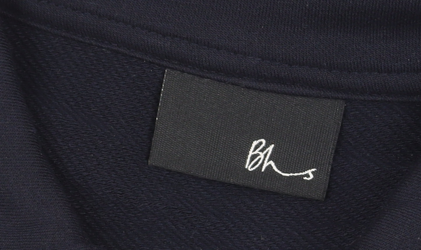 BHS Mens Navy Blue Collared Henley Sweatshirt Size M