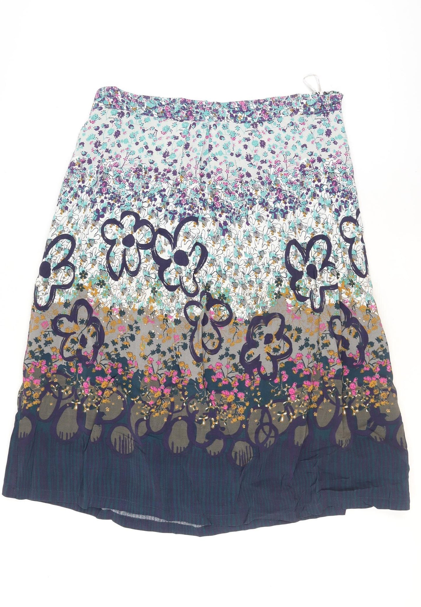 White Stuff Women's Multicoloured Floral A-Line Knee Length Skirt Size 8