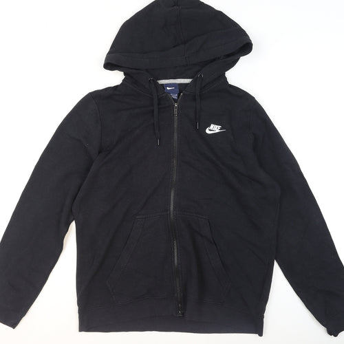 Nike Men's Black Full Zip Hoodie L Regular Fit Fleece Sportswear