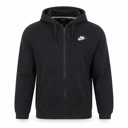 Nike Men's Black Full Zip Hoodie L Regular Fit Fleece Sportswear