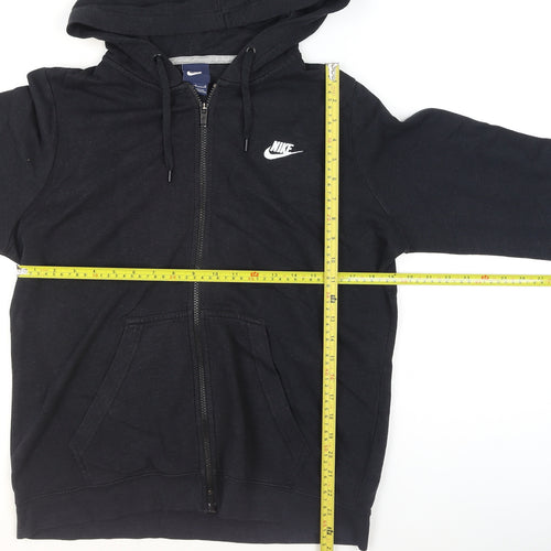 Nike Men's Black Full Zip Hoodie L Regular Fit Fleece Sportswear