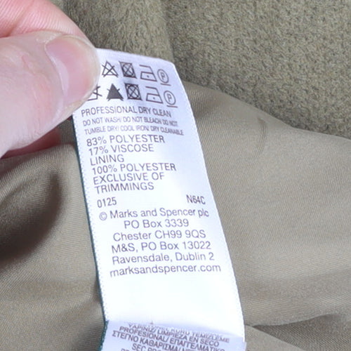 Marks and Spencer Women's Beige Petite Overcoat Size 12