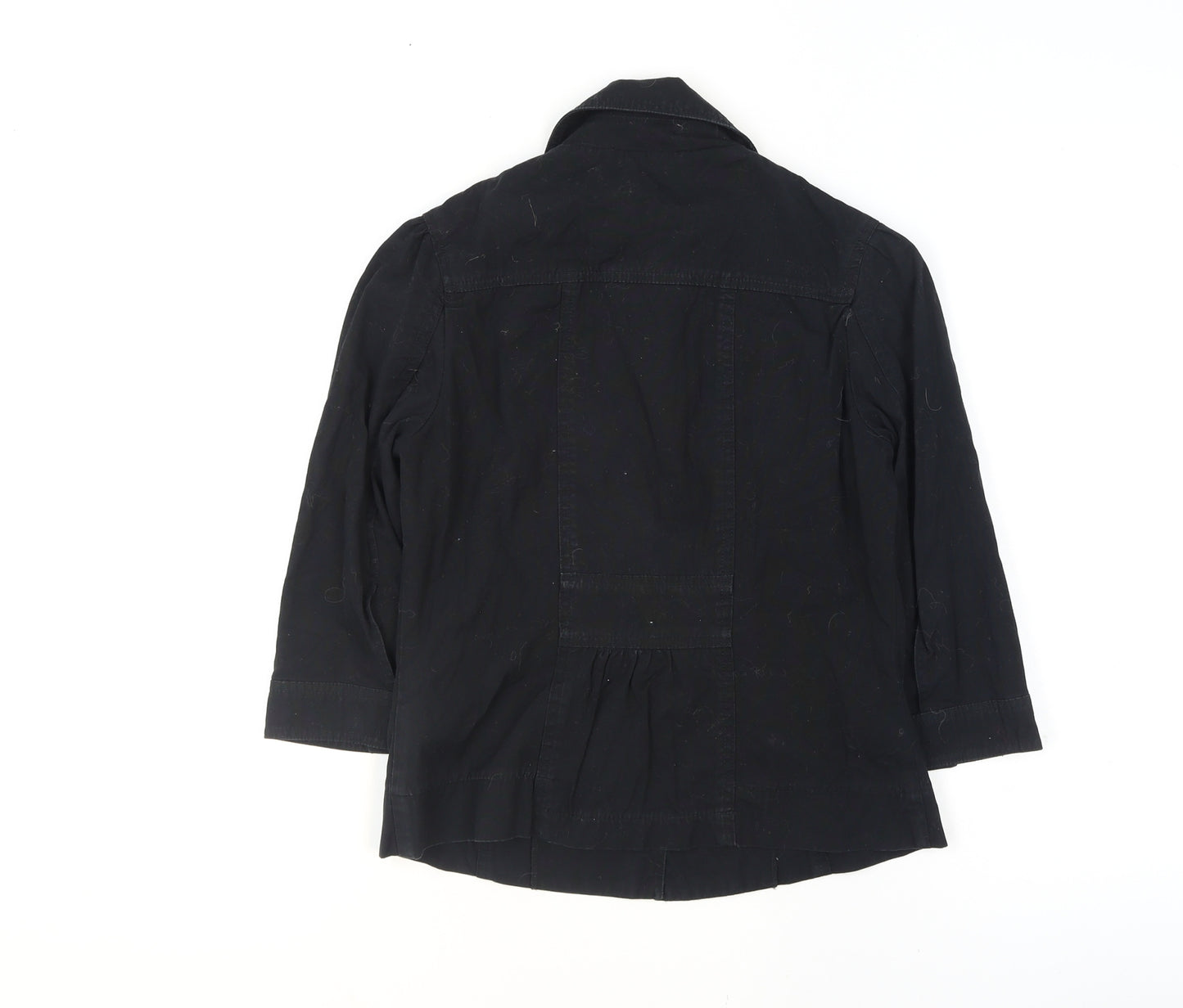 Dorothy Perkins Womens Black Cotton Short Jacket Size 8
