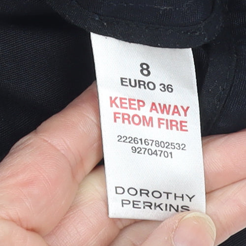 Dorothy Perkins Womens Black Cotton Short Jacket Size 8
