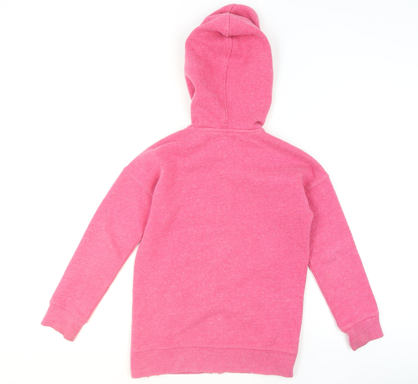 Tommy Hilfiger Girls Pink Full Zip Hoodie Size 8-10 Years Cotton Blend