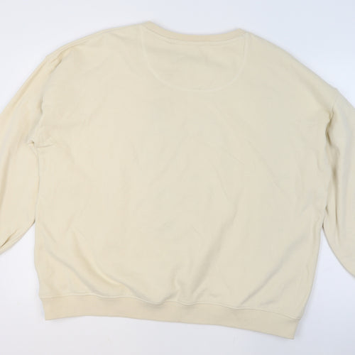 FatFace Women Beige Christmas Ho Ho Ho Pullover Sweatshirt Size L