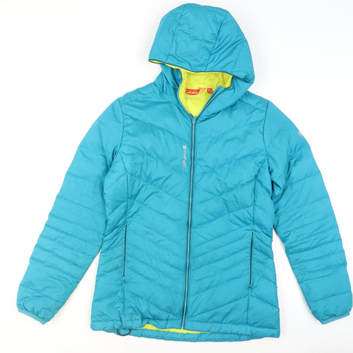 Lafuma Women's Blue Hooded Puffer Jacket Size 12 Insulated Outdoor