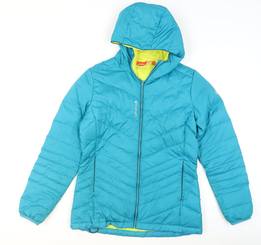Lafuma Women's Blue Hooded Puffer Jacket Size 12 Insulated Outdoor