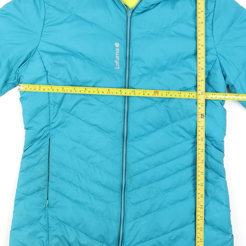 Lafuma Women's Blue Hooded Puffer Jacket Size 12 Insulated Outdoor