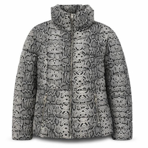 Star by Julien Macdonald Women's Grey Animal Print Puffer Jacket Size 18