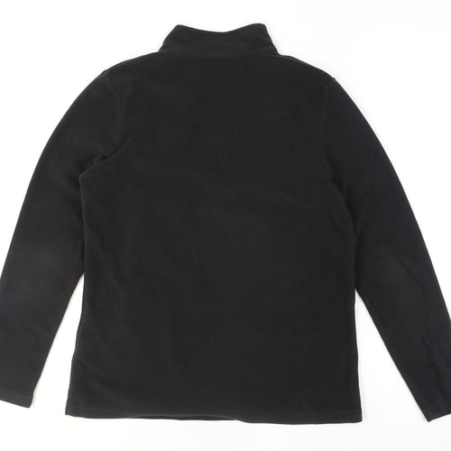 Regatta Great Outdoors Black Fleece 1/2 Zip Pullover UK 14 Womens Sweatshirt