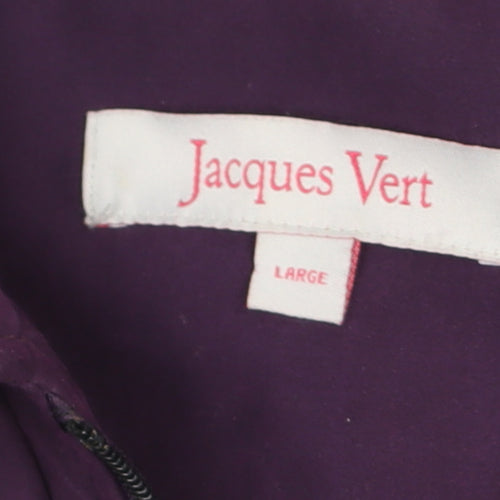 Jacques Vert Women Purple L Mid-Length Overcoat Polyester Blend