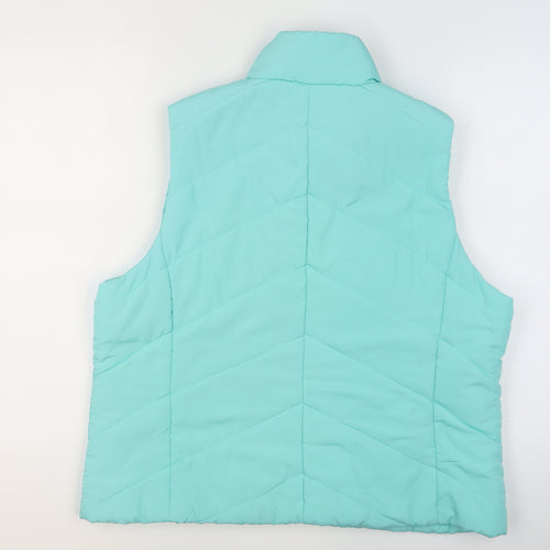 M&Co Women Blue Quilted Puffer Waistcoat Size 20