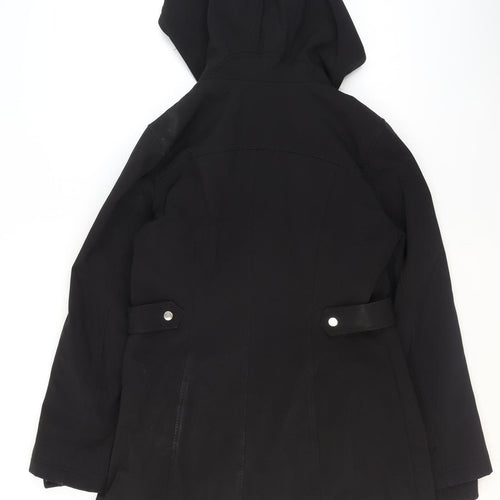 Jessica Simpson Women's Black Hooded Long Parka Coat Size S