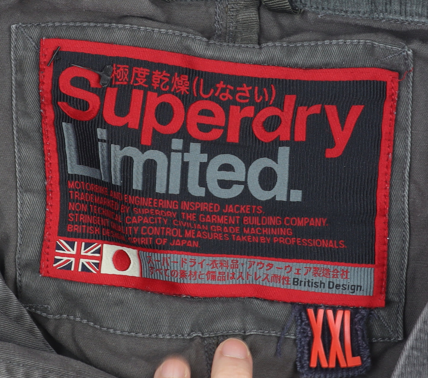 Superdry Men’s Grey 2XL Military Twill Jacket