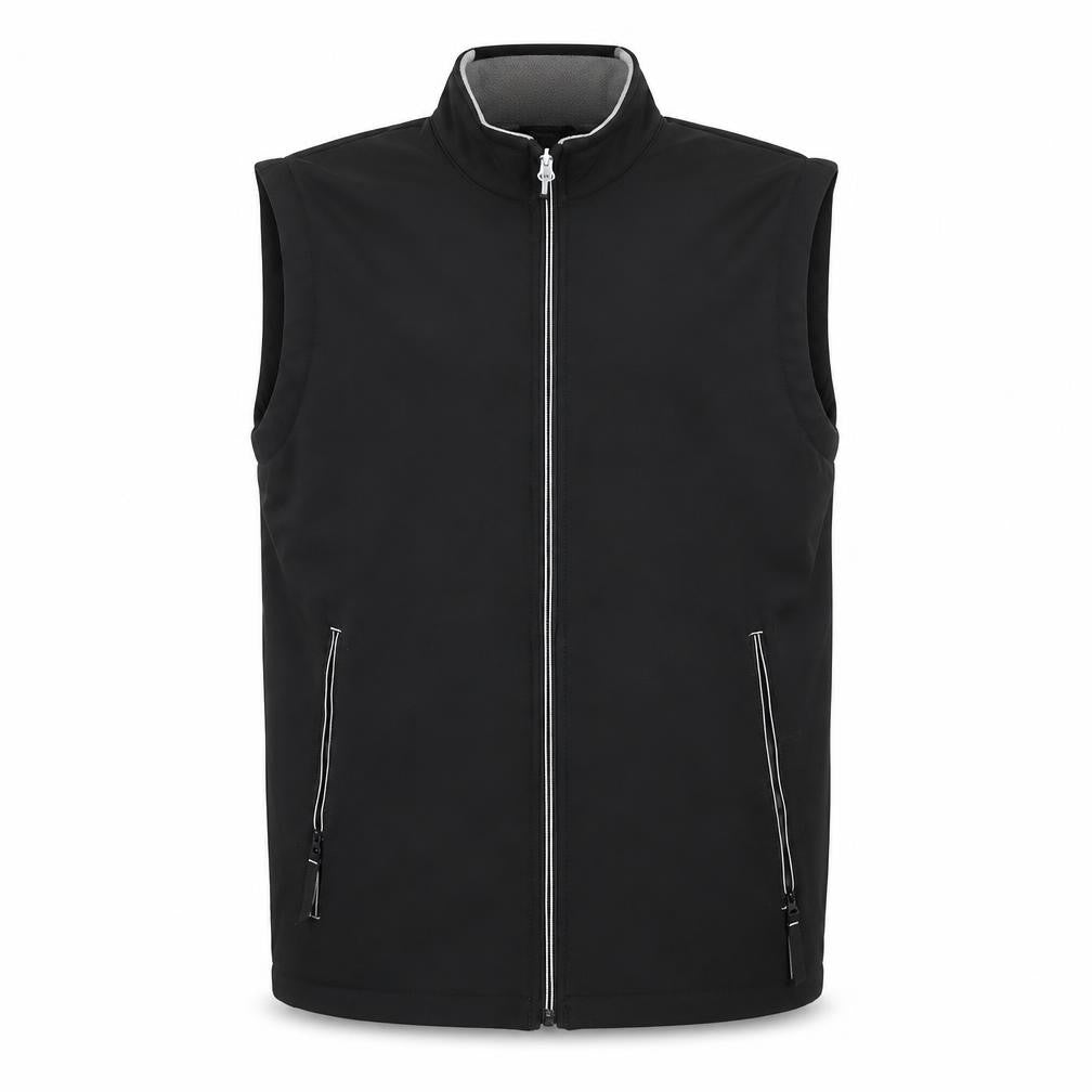 Front view of Regatta Professional Men's Black Softshell Lined Waistcoat L