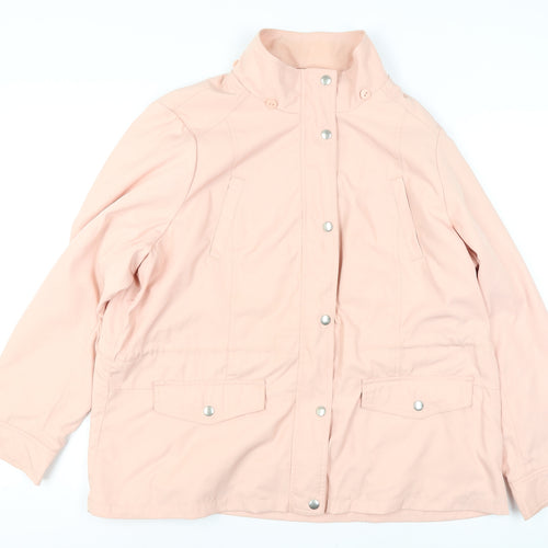 Marks and Spencer Women’s Soft Pink Classic Mid-Length Water Resistant Jacket Size 20