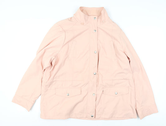 Marks and Spencer Women’s Soft Pink Classic Mid-Length Water Resistant Jacket Size 20