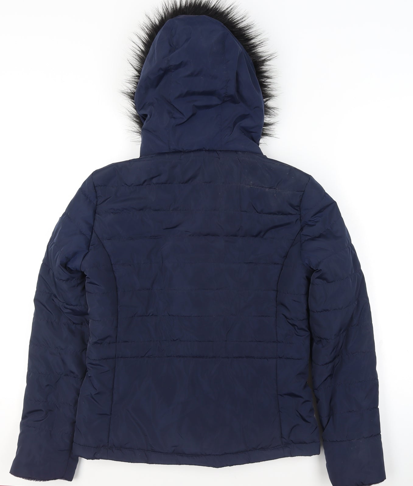 Regatta Women Blue Faux Fur Hooded Puffer Jacket Size 10