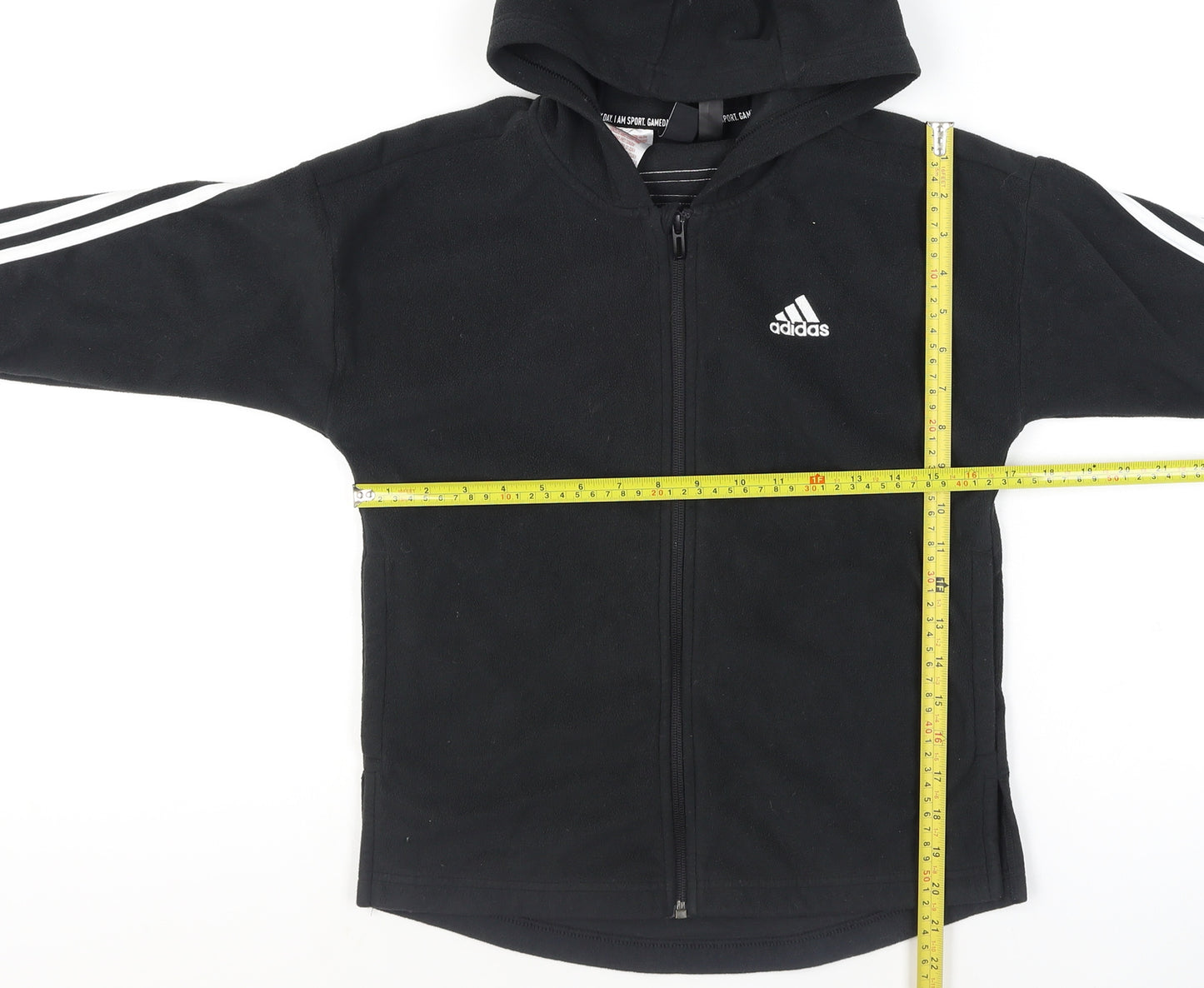 Adidas Boys Black Fleece Hooded Full Zip Activewear Jacket 11-12 Years
