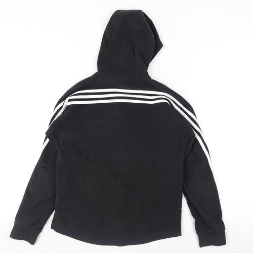 Adidas Boys Black Fleece Hooded Full Zip Activewear Jacket 11-12 Years