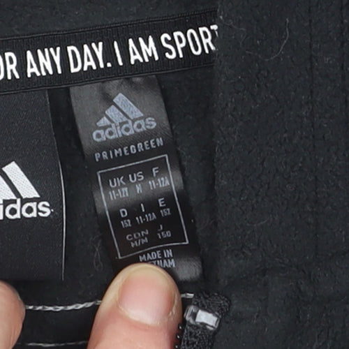 Adidas Boys Black Fleece Hooded Full Zip Activewear Jacket 11-12 Years