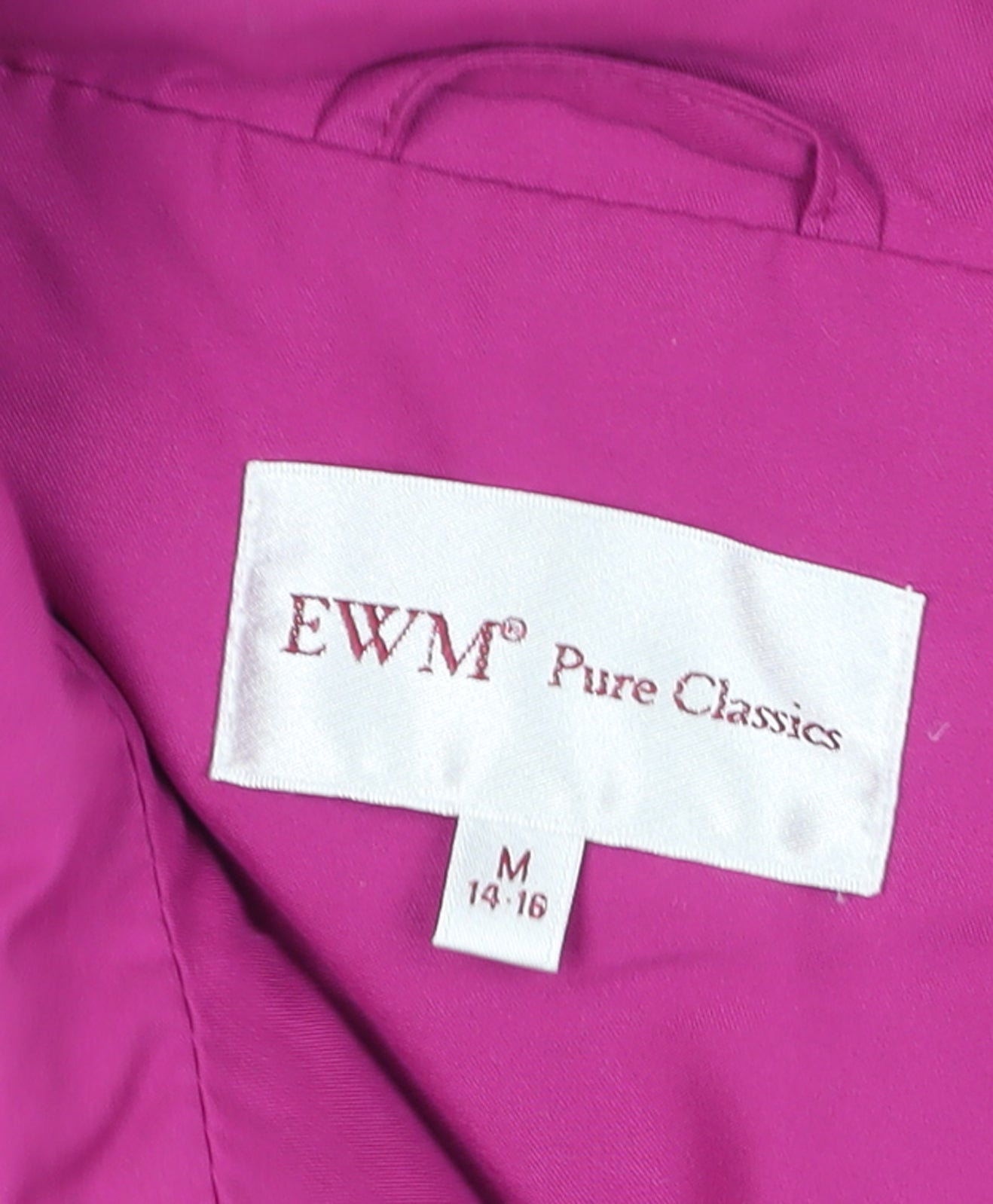 EWM Women’s Pink Padded Sleeveless Waistcoat Size 16