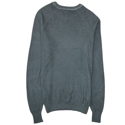 Hugo Boss Men's Grey 2XL Crew Neck Wool Cotton Pullover Jumper
