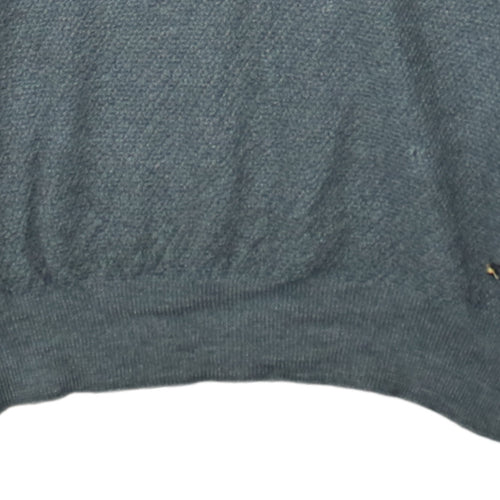 Hugo Boss Men's Grey 2XL Crew Neck Wool Cotton Pullover Jumper
