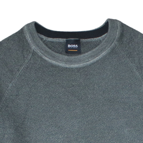 Hugo Boss Men's Grey 2XL Crew Neck Wool Cotton Pullover Jumper