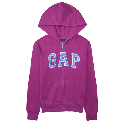 GAP Women Fuchsia Full Zip Hoodie Small Cotton Blend