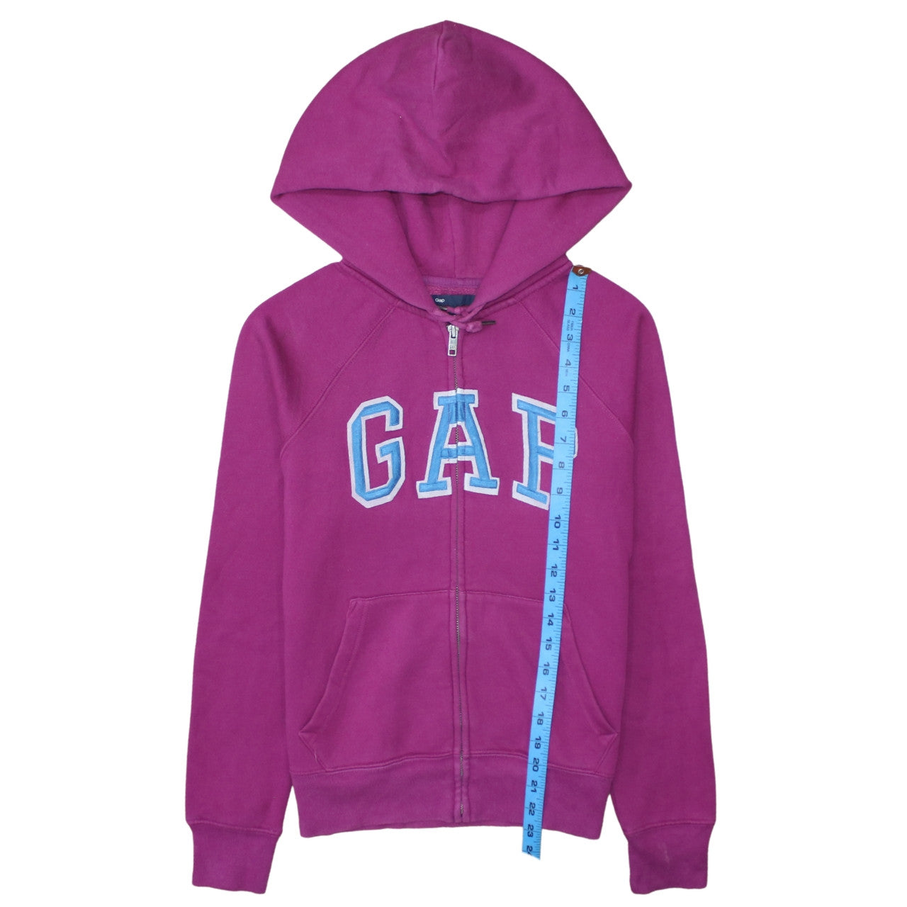 GAP Women Fuchsia Full Zip Hoodie Small Cotton Blend