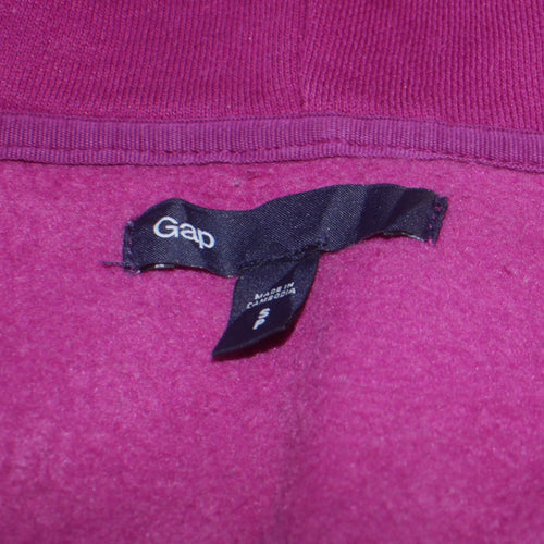 GAP Women Fuchsia Full Zip Hoodie Small Cotton Blend