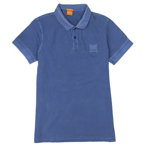 Hugo Boss Men's Blue Slim Fit Short Sleeve Cotton Polo Shirt Size L