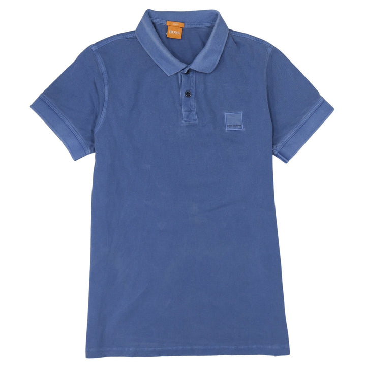 Hugo Boss Men's Blue Slim Fit Short Sleeve Cotton Polo Shirt Size L
