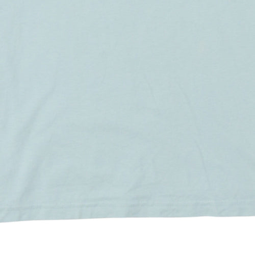 Adidas Men's Light Blue Logo Crew Neck Short Sleeve T-Shirt M