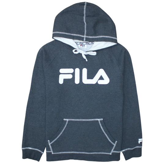 Fila Womens Grey Long Sleeve Pullover Hoodie Size 14 Cotton Blend