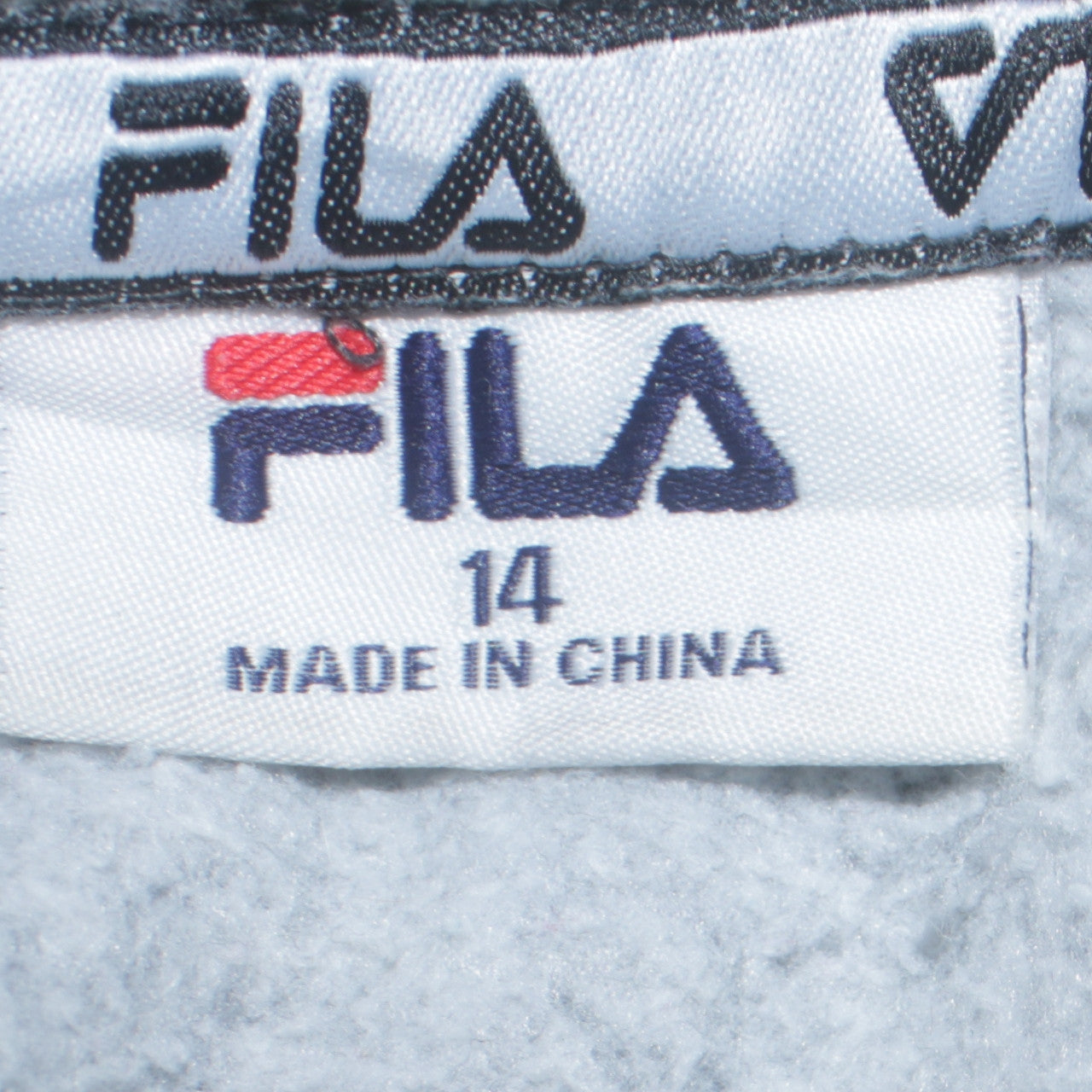 Fila Womens Grey Long Sleeve Pullover Hoodie Size 14 Cotton Blend