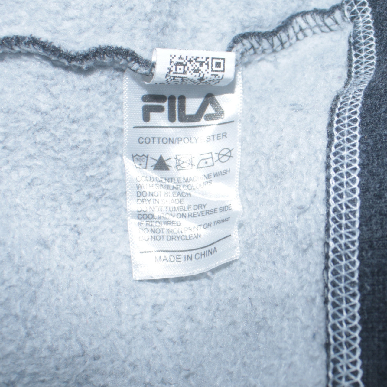 Fila Womens Grey Long Sleeve Pullover Hoodie Size 14 Cotton Blend