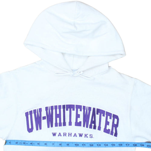 Champion Womens White UW-Whitewater Warhawks Pullover Hoodie XS