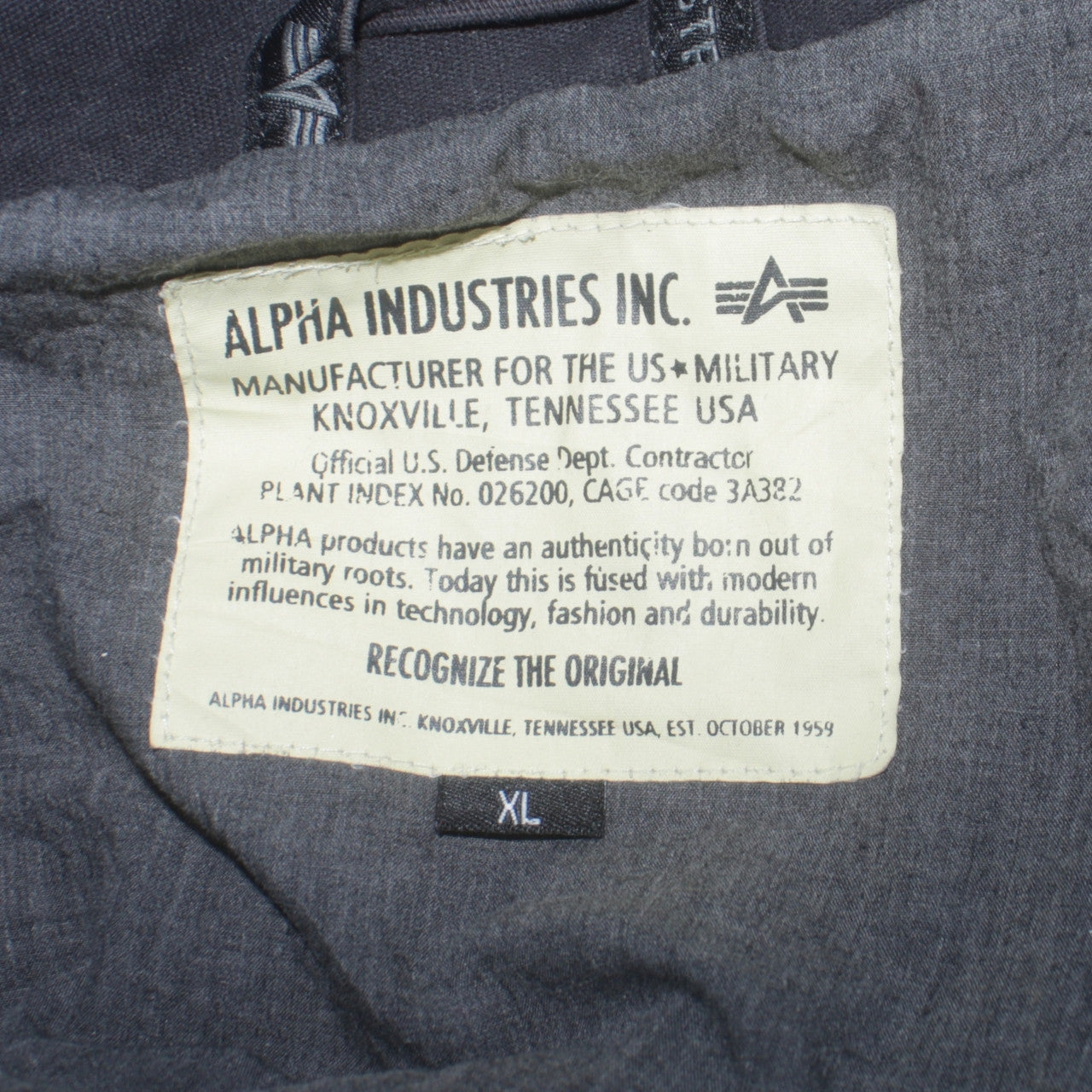 Alpha Industries Men's Black Cotton XL Military Pea Coat