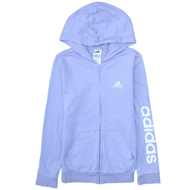 Adidas Womens Lilac Full Zip Hoodie XS 4-6 Cotton Blend Casual