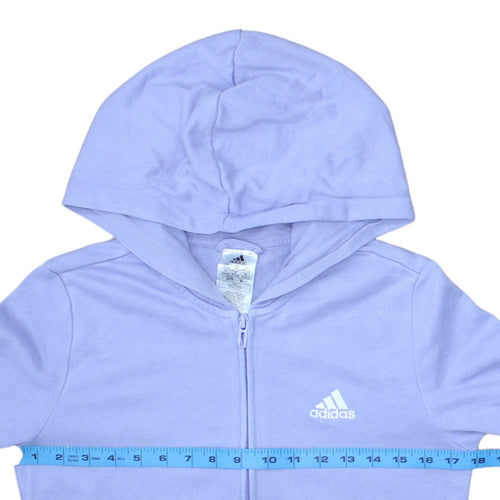 Adidas Womens Lilac Full Zip Hoodie XS 4-6 Cotton Blend Casual