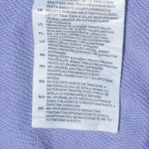 Adidas Womens Lilac Full Zip Hoodie XS 4-6 Cotton Blend Casual