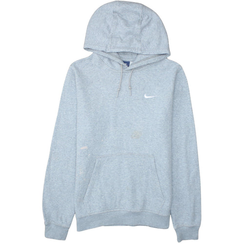 Nike Men's Grey Pullover Hoodie Medium Cotton Blend Sweatshirt