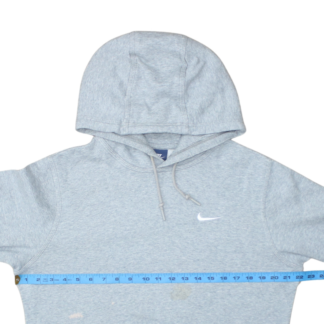 Nike Men's Grey Pullover Hoodie Medium Cotton Blend Sweatshirt
