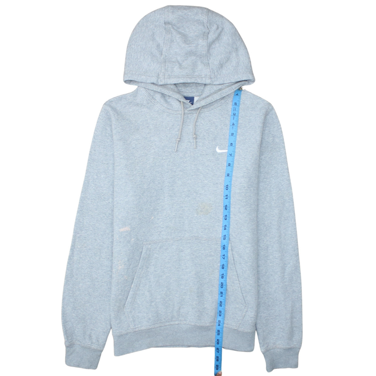 Nike Men's Grey Pullover Hoodie Medium Cotton Blend Sweatshirt