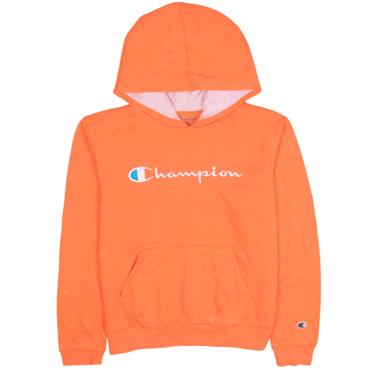 Champion Boys Orange XL Pullover Hoodie Fleece Sweatshirt Logo Print