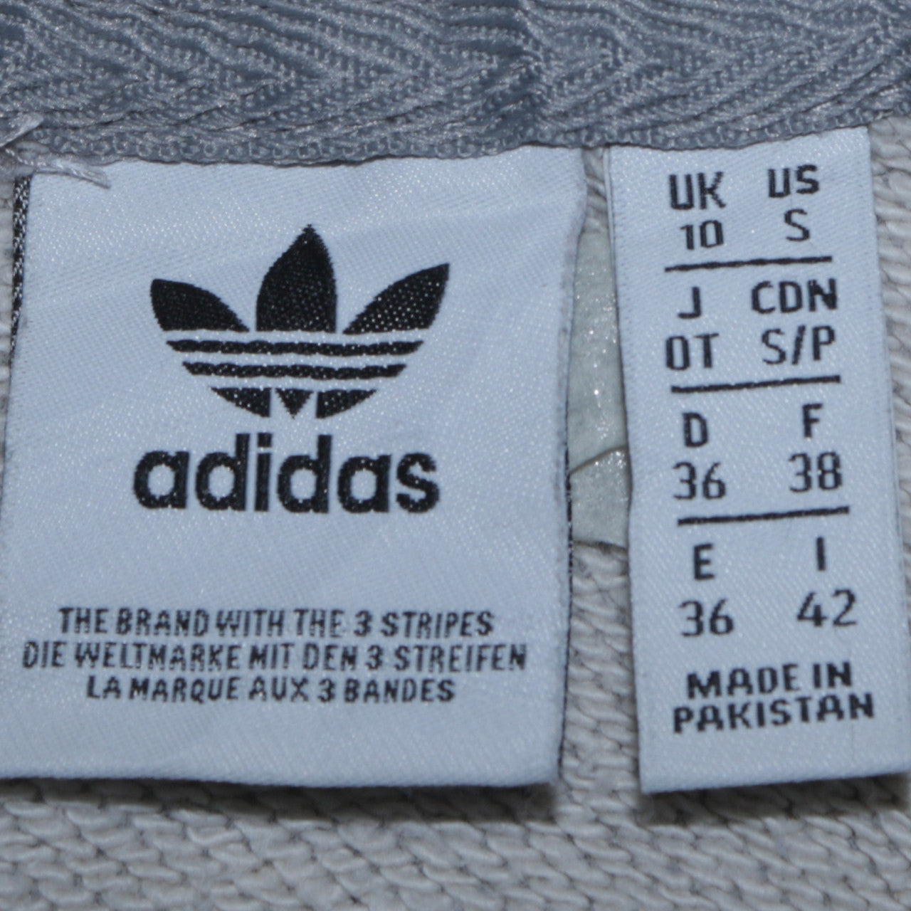 Adidas Womens Grey Hooded Pullover Sweatshirt UK 10